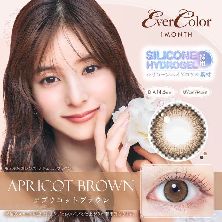 エバーカラー マンスリー 新木優子さん 1箱 2枚入り ever color monthly 度あり 度なし コンタクト コンタクトレンズ 1ヶ月タイプ カラコン マンスリー
