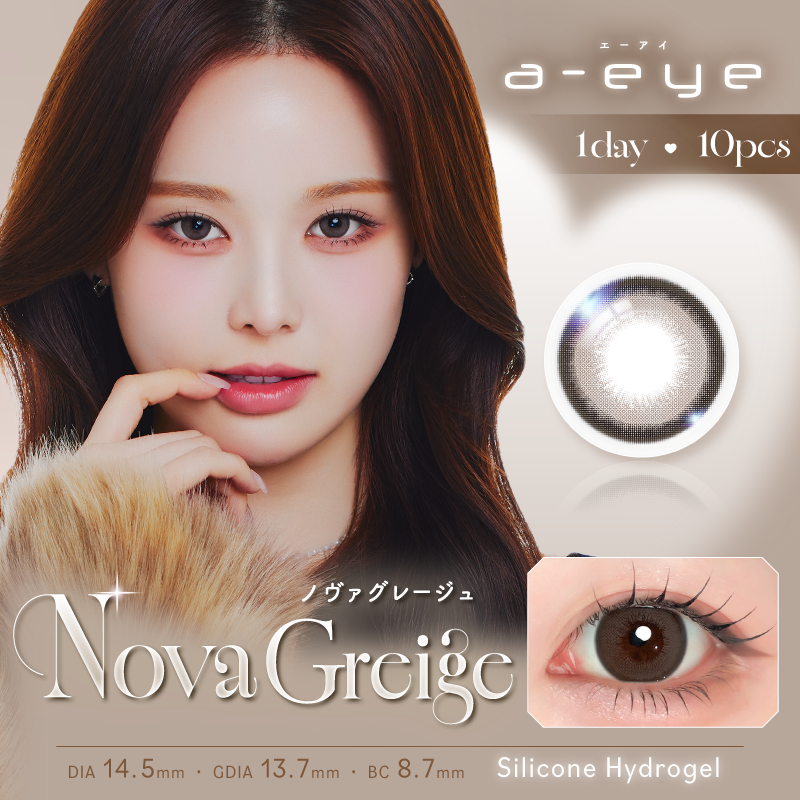 a-eye エーアイ シリコンハイドロゲル (1箱10枚入り)  カラコン ワンデー 1DAY　