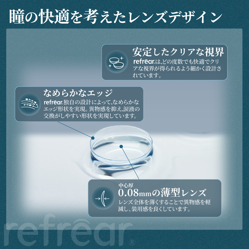 2week リフレア シリコン UV コンタクト 1箱6枚入り 1箱　ツーウィーク コンタクトレンズ